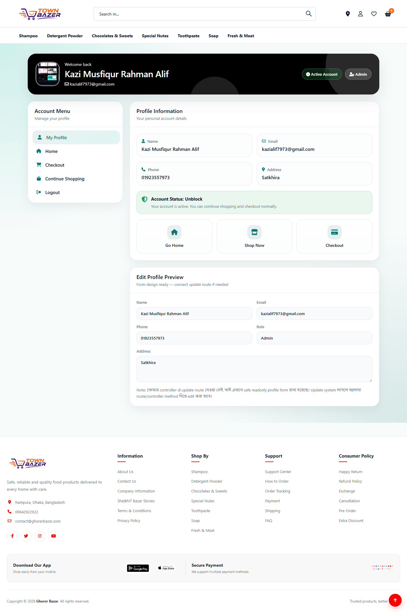 Town Bazer - Multi-Category E-commerce Website screenshot 4