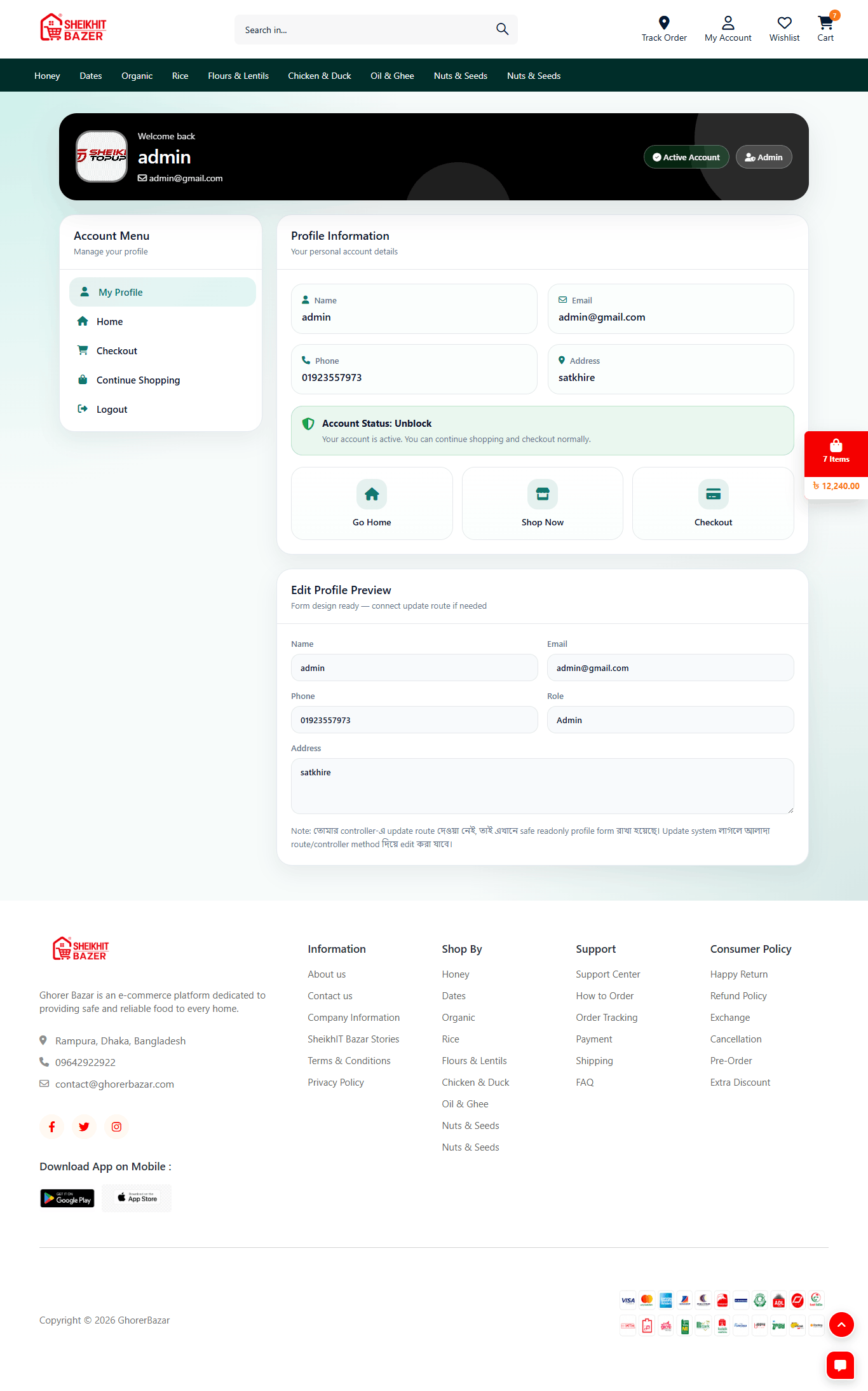 Daily Bazer E-commerce Website
